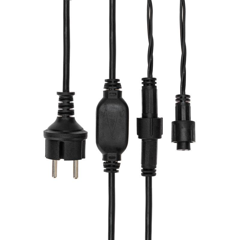 гирлянда светодиодная "айсикл" (бахрома) 4х0.6м 128led бел. 10вт 230в ip67 провод каучук черн. neon-night 255-225 от BTSprom.by