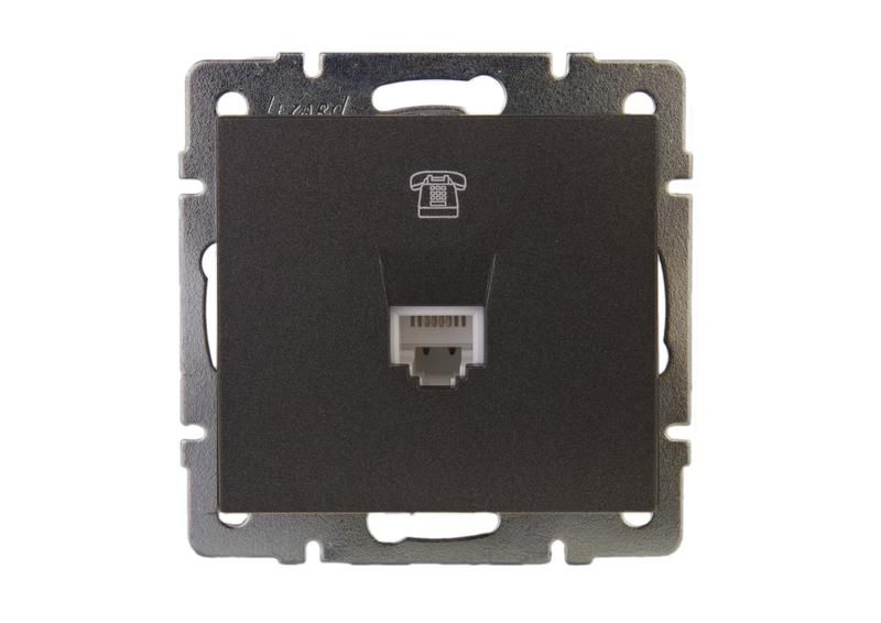 розетка телефонная rain rj11 евро стандарт механизм матов. черн. графит lezard 703-4188-137 от BTSprom.by