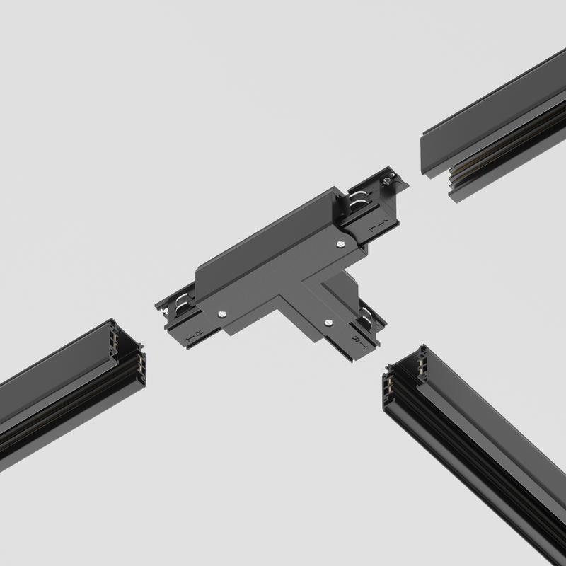  Коннектор Т-образный прав. Trinity черн. Voltega TRA-VGL005CT-31B-R фото в каталоге от BTSprom.by