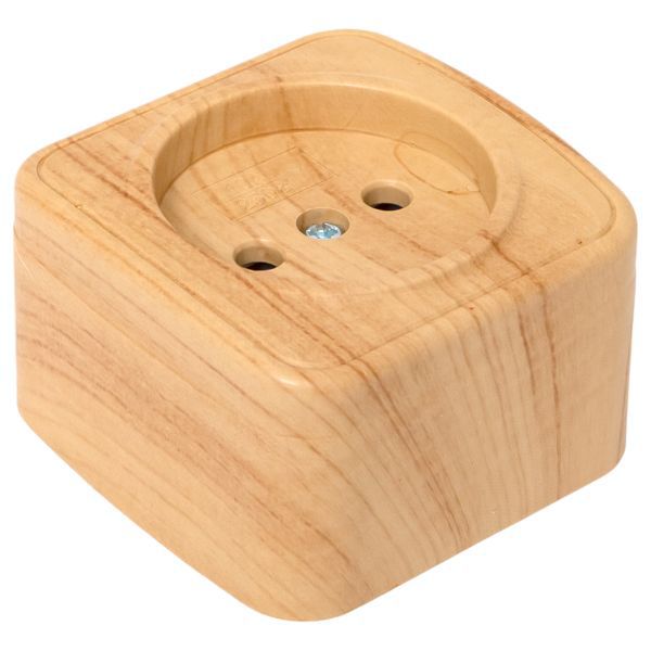  Розетка 1-м ОП Минск 10А IP20 без заземл. свет. дерево EKF EGR10-022-30 фото в каталоге от BTSprom.by