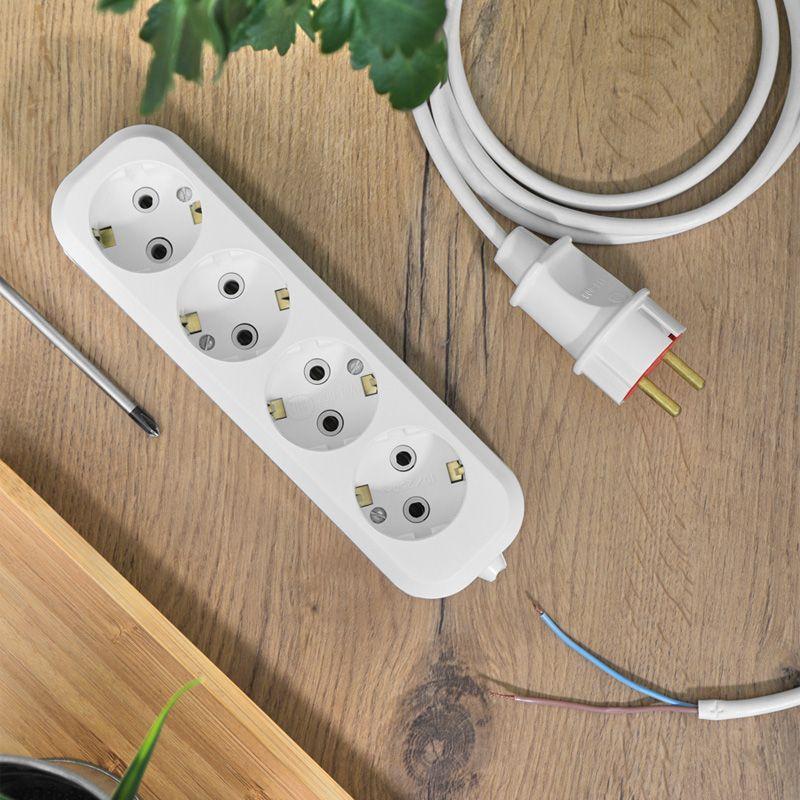  Колодка удлинителя 4-м с заземл. Rexant 11-8707 фото в каталоге от BTSprom.by