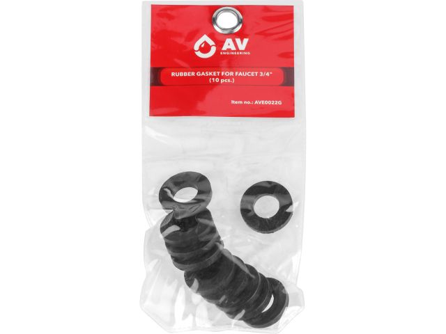прокладка резиновая для смесителя 3/4", (10 шт. инд. упак.), av engineering ave0022g от BTSprom.by