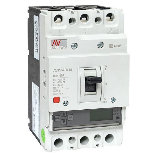 выключатель автоматический 3п 100а 50ка av power-1/3 etu6.0 averes ekf mccb-13-100-6.0-av от BTSprom.by