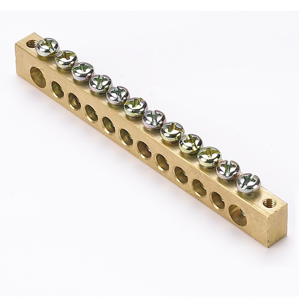 шина pen "ноль-земля" 8х12 12 отвер. латунь крепеж по краям proxima ekf sn0-125-12-k от BTSprom.by