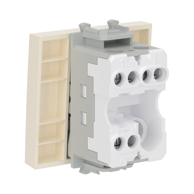  Переключатель модульный 1-кл. 2мод. Avanti "Ванильная дымка" 16А IP20 беж. DKC 4405112 фото в каталоге от BTSprom.by