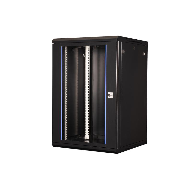 шкаф телекоммуникационный настен. 19дюйм 18u 901х600х600мм дверь стекло черн. datarex dr-635101 от BTSprom.by