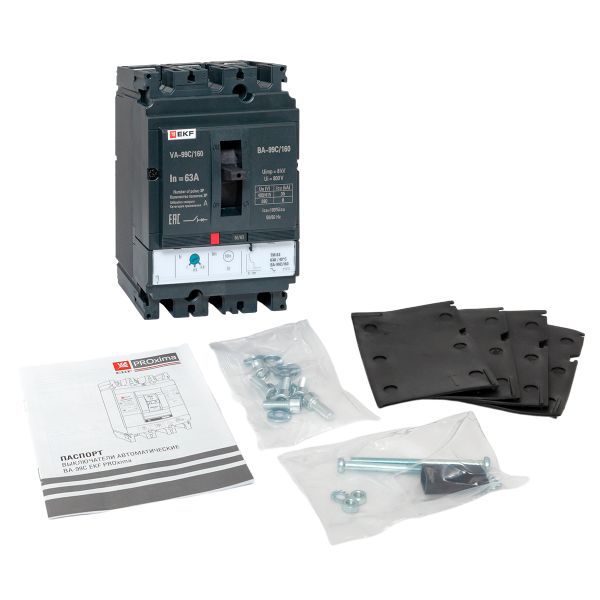  Выключатель автоматический 3п 160/63А 36кА ВА-99C Compact NS PROxima EKF mccb99C-160-63 фото в каталоге от BTSprom.by