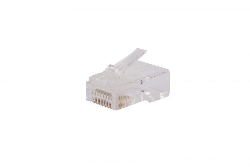 разъем легкой оконцовки plez-8p8c-u-c5-100 rj-45 (8p8c) под витую пару кат.5 (50 µ"/ 50 микродюймов) универс. (для ож и мж кабеля) (уп.100шт) hyperline 403341 от BTSprom.by