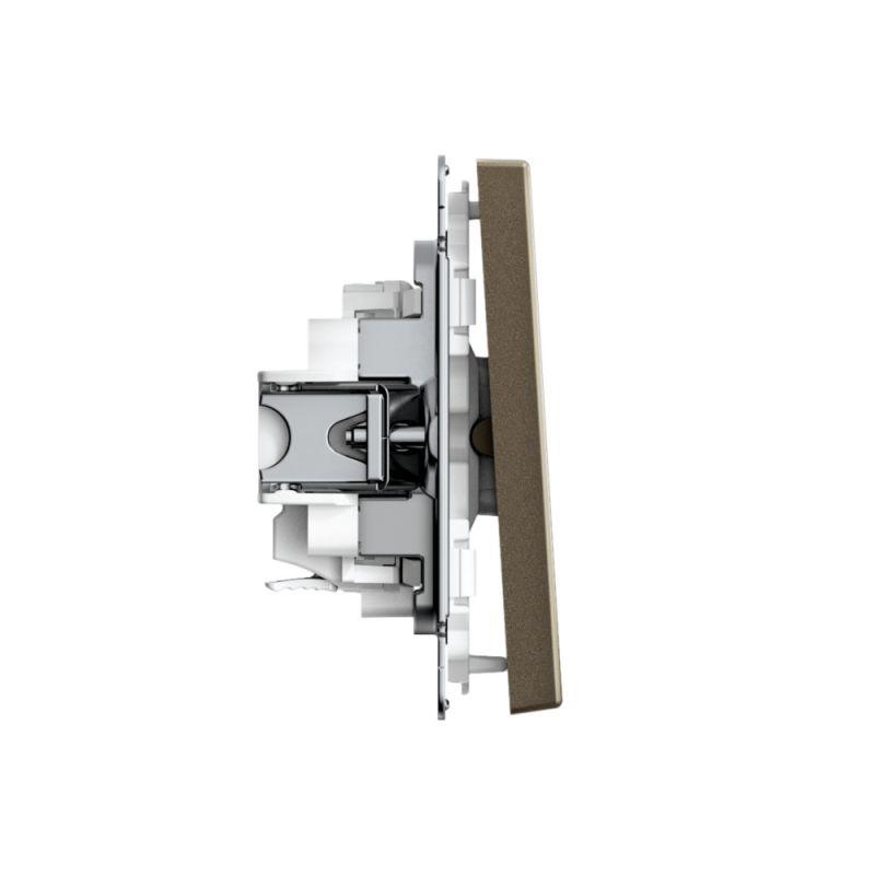  Выключатель 1-кл. ArtGallery 10AX быстрозажим. клем. механизм мокко SE GAL000611S фото в каталоге от BTSprom.by