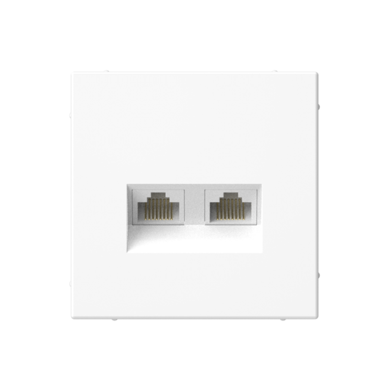 розетка компьютерная 2-м artgallery rj45 + rj45 кат.5e механизм бел. se gal000185 от BTSprom.by