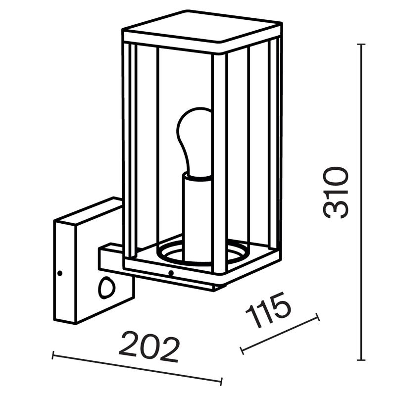  Светильник Cell 1х15Вт E27 IP65 бра настен. Maytoni O452WL-01GFSR фото в каталоге от BTSprom.by