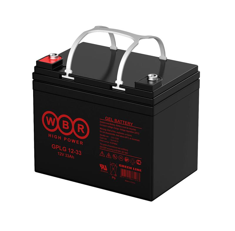 аккумулятор гелевый 12в 33а.ч wbr gplg12-33 wbr от BTSprom.by