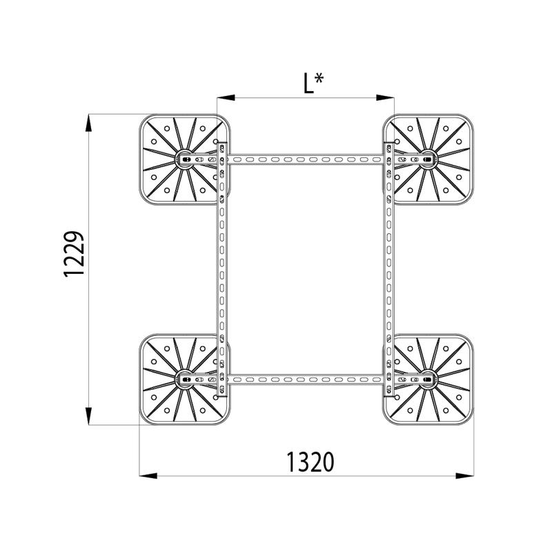  Конструкция опорная для установки оборудования TECHNORAPTOR FOOT 1000х1200 HD КМ TR0208 фото в каталоге от BTSprom.by