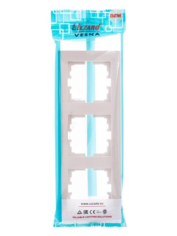 рамка 3-местн. вертик. vesna кремов. lezard 742-0300-153 от BTSprom.by рамка 3-местн. вертик. vesna кремов. lezard 742-0300-153 от BTSprom.by