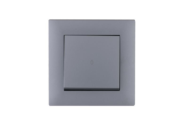 выключатель проходной 1-клав. karea rizz star сер. makel 88065005 от BTSprom.by
