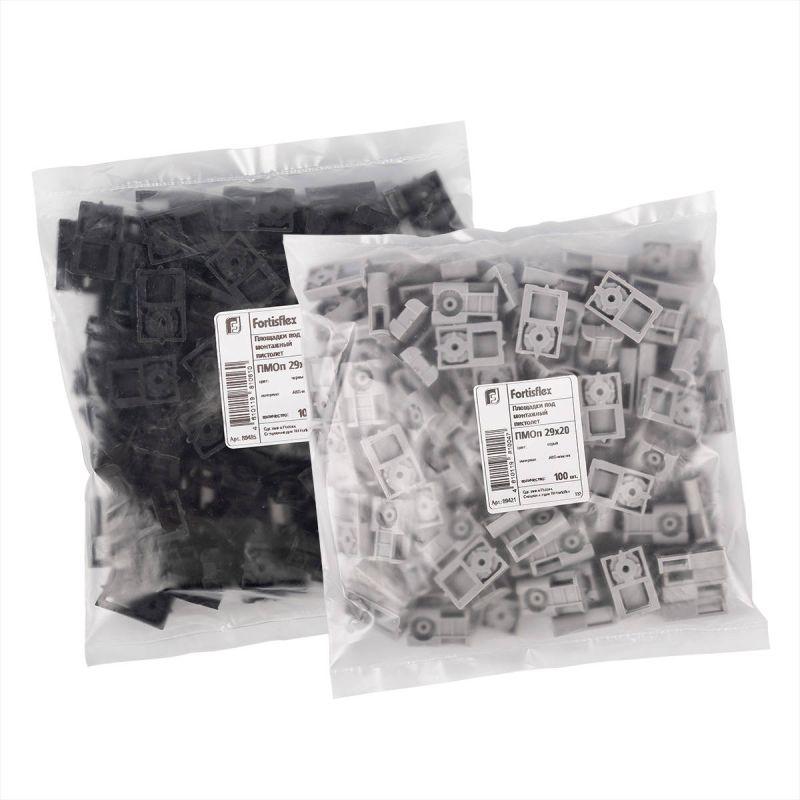  Площадка монтажная под пистолет усилен. ПМОп 29х20 черн. (уп.100шт) Fortisflex 89485 фото в каталоге от BTSprom.by