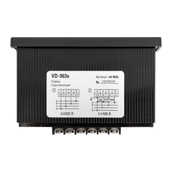  Вольтметр цифровой VD-963s на панель 96х96 (квадратный вырез) 3ф в коротком корпусе PROxima EKF VD-963s фото в каталоге от BTSprom.by