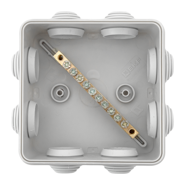  Коробка уравнивания потенциалов КУП-030-031 85х85х40 IP55 с крышкой наружн. для прямого монтажа 8 мембр. вводов сер. EKF plc-kmr-030-031-g фото в каталоге от BTSprom.by