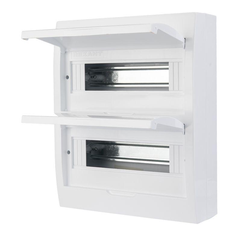  Бокс ЩРН-П-24 IP41 пластик. бел. (бел. дверца) Rexant 11-0325 фото в каталоге от BTSprom.by