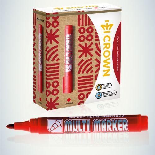маркер перманентный "multi marker" 3мм пулевидный крас. crown б0048241 от BTSprom.by