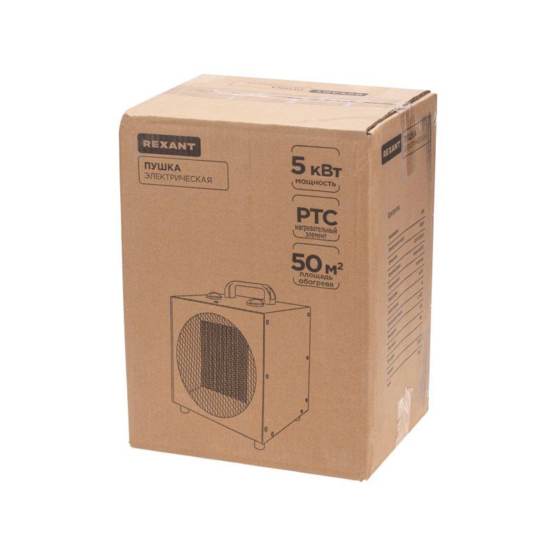  Пушка тепловая (тепловентилятор) электрическая квадратная PTC 5кВт Rexant 60-0009 фото в каталоге от BTSprom.by