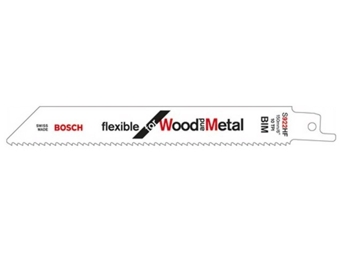 пилка сабельная по дереву с гвоздями s922hf (2 шт.) bosch (пропил прямой, тонкий, для базовых работ) 2608656039 от BTSprom.by
