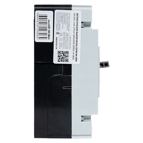  Выключатель автоматический 3п 100/80А 18кА ВА-99МL Basic EKF mccb99-100-80mi фото в каталоге от BTSprom.by