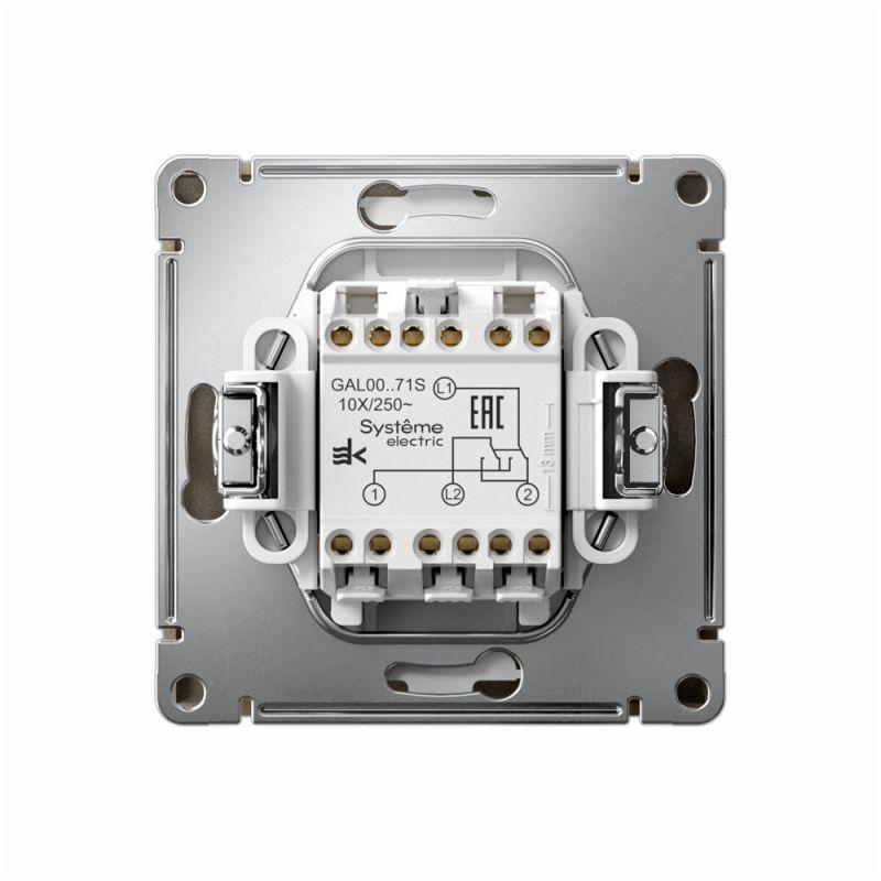  Переключатель перекрестный ArtGallery 10AX быстрозажим. клем. механизм шампань SE GAL000571S фото в каталоге от BTSprom.by