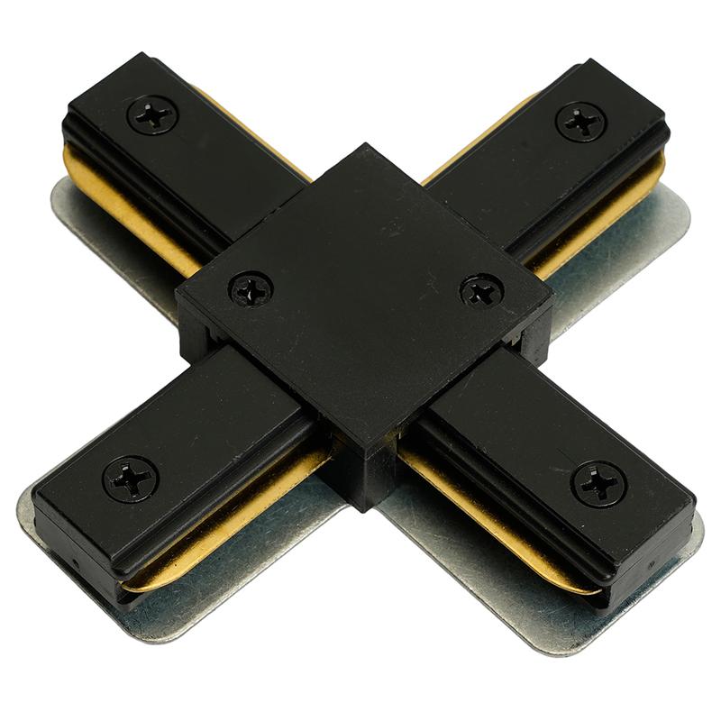 коннектор х-образный для шинопровода черн. ld1018 для cab1007 feron 51894 от BTSprom.by