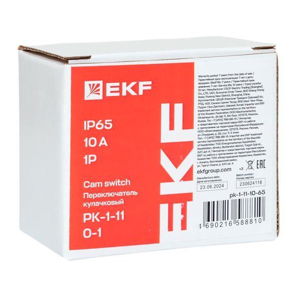  Переключатель кулачковый ПК-1-11 1п 10А "0-1" IP65 EKF pk-1-11-10-65 фото в каталоге от BTSprom.by