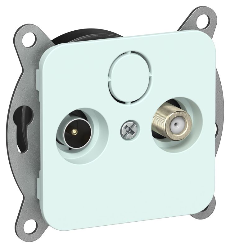 розетка проходная tv/sat 2-м сп flite ртвс-2-1-2-флхл экранир. механизм холод. лед iek fi-af23-p-k94 от BTSprom.by