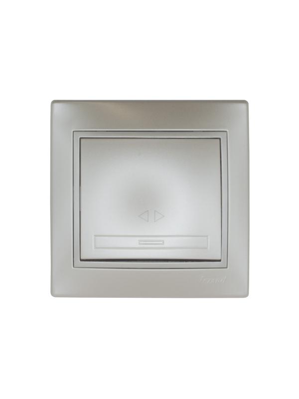 выключатель промежуточный 1-кл.сп mira 10а ip20 со вставкой жемчуж./бел. перламутр lezard 701-3030-107 от BTSprom.by