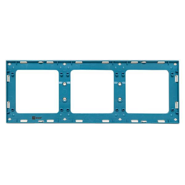  Рамка 3-м Стокгольм бел. с линией цвета син. PROxima EKF EAM-G-304-30 фото в каталоге от BTSprom.by