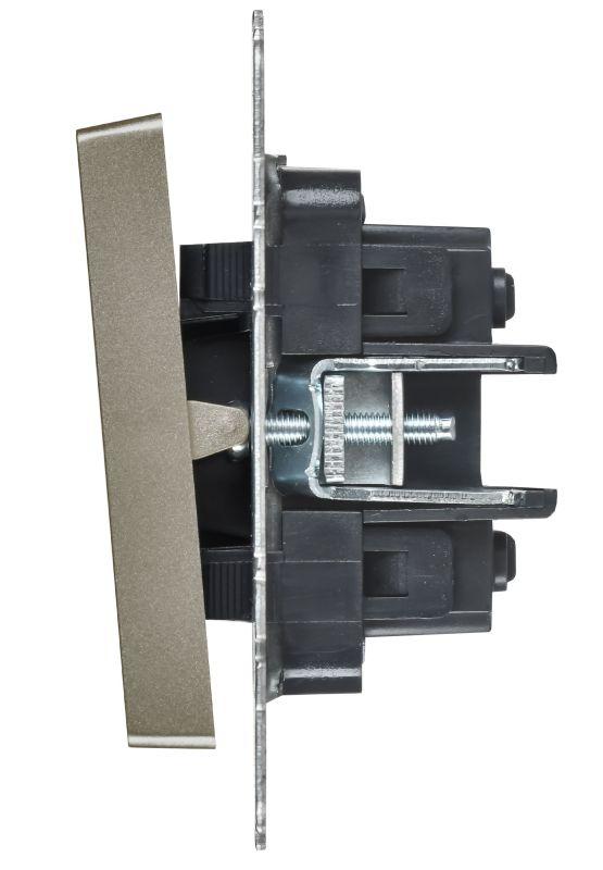  Выключатель перекрестный 2-кл. СП BRITE ВС10-2-3-БрШ 10А механизм шампань IEK BR-V23-0-10-K37 фото в каталоге от BTSprom.by