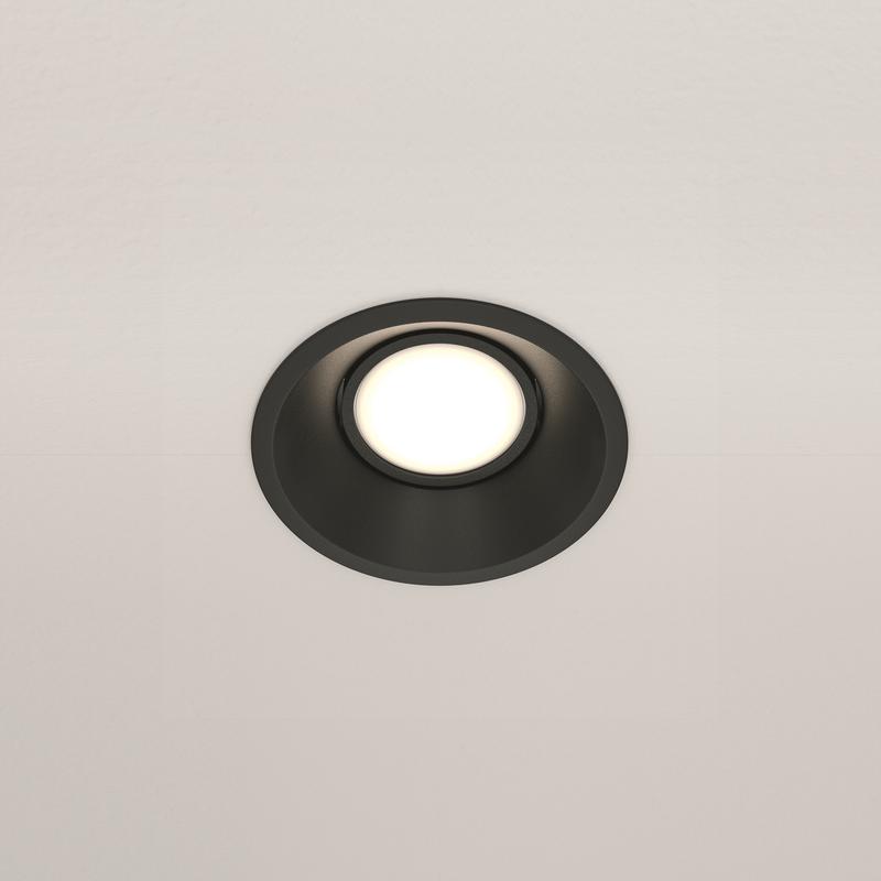  Светильник Dot GU10 10Вт IP20 встраив. черн. Maytoni DL028-2-01B фото в каталоге от BTSprom.by