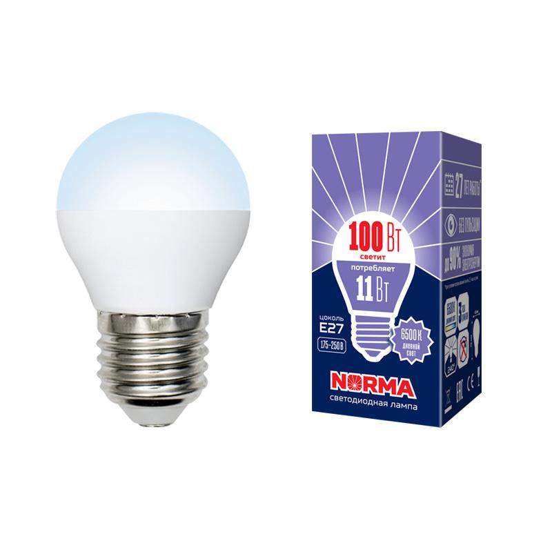 лампа светодиодная led-g45-11w/dw/e27/fr/nr norma 11вт матовая e27 (упак. картон) volpe ul-00003833 от BTSprom.by