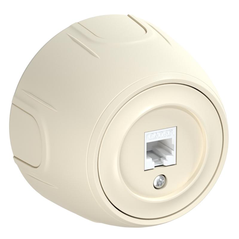 розетка компьютерная 1-м rj45 кат.5e rotondo беж. onekeyelectro 7700887 от BTSprom.by