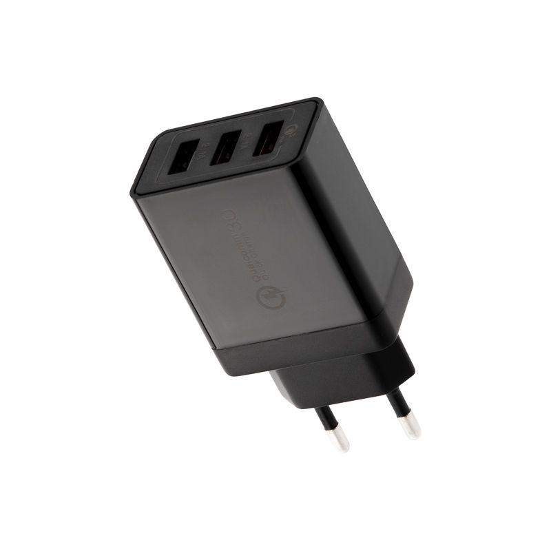 устройство зарядное сетевое-переходник 3хusb адаптер 30вт черн. rexant 18-2215 от BTSprom.by