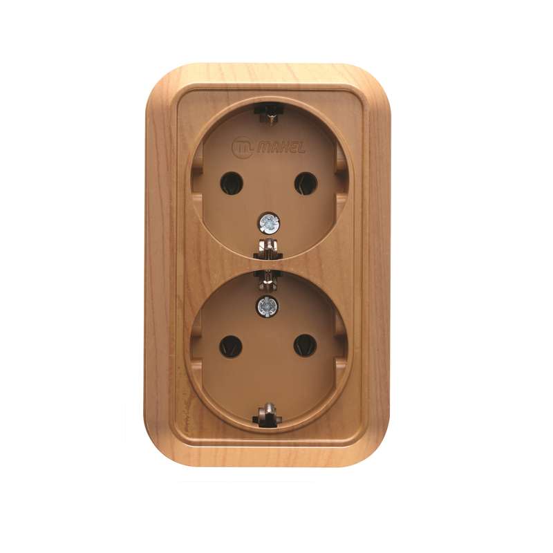 розетка 2-м оп 16а ip20 с заземл. дуб makel 45382 от BTSprom.by розетка 2-м оп 16а ip20 с заземл. дуб makel 45382 от BTSprom.by