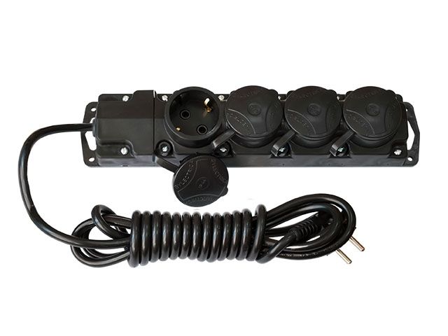 удлинитель брызгозащищенный 3,5м (4 роз., 3.7квт, с/з, пвс 3х1,5) bylectrica у16-4663.5м от BTSprom.by