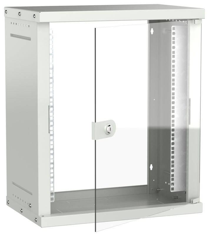 шкаф настенный 12u 550х350мм дверь стеклян. сер. generica lwe3-12u53-gf-g от BTSprom.by