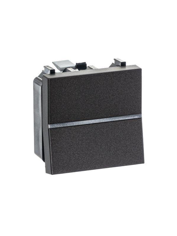  Переключатель 1-кл. 1п 2мод. СП Zenit 16А IP20 с клавишей механизм антрацит ABB 2CLA220200N1801 фото в каталоге от BTSprom.by