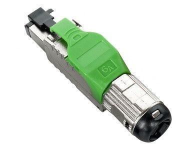 разъем полевой оконцовки plue-8p8c-s-c6a-sh-gn rj-45 (8p8c) под витую пару для одножил. кабеля toolless кат.6a экранир. накручив. хвостовик зел. hyperline 403352 от BTSprom.by