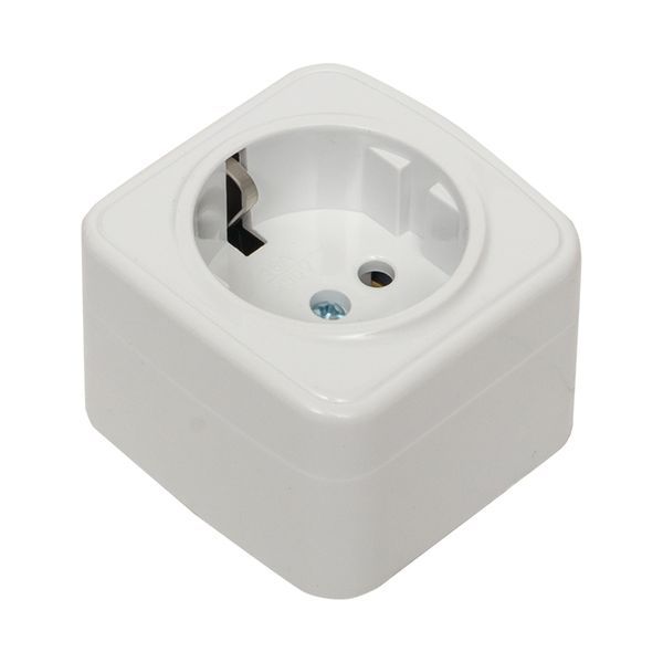  Розетка 1-м ОП Минск 16А IP20 с заземл. бел. Basic EKF EGR16-028-10 фото в каталоге от BTSprom.by