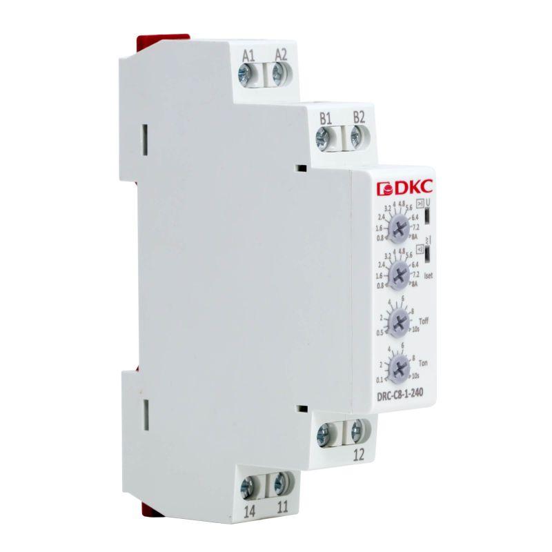 реле контроля тока тип drc 0.8-8а конфигурация контакта 1co 24-240 ac/dc dkc drc-c8-1-240 от BTSprom.by