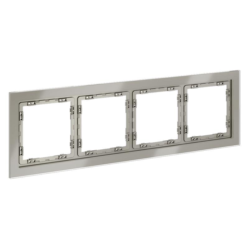  Рамка 4-м S70 стеклян. шелк Voltum VLS110404 фото в каталоге от BTSprom.by