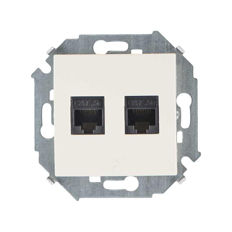 розетка компьютерная 2-м simon 15 rj45 кат.5e amp механизм сл. кость simon 1591552-031 от BTSprom.by