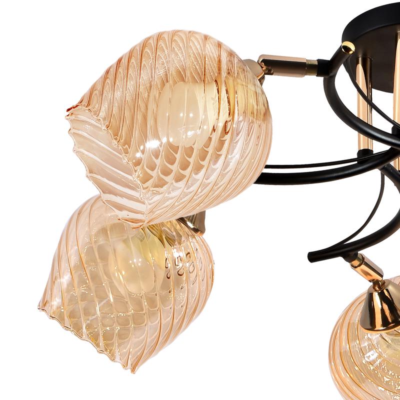  Светильник 11305-2/5 (Плафон 8271) НПБ 01-5х60-160 Е27 ИУ черн. зол. Элетех 1005404889 фото в каталоге от BTSprom.by