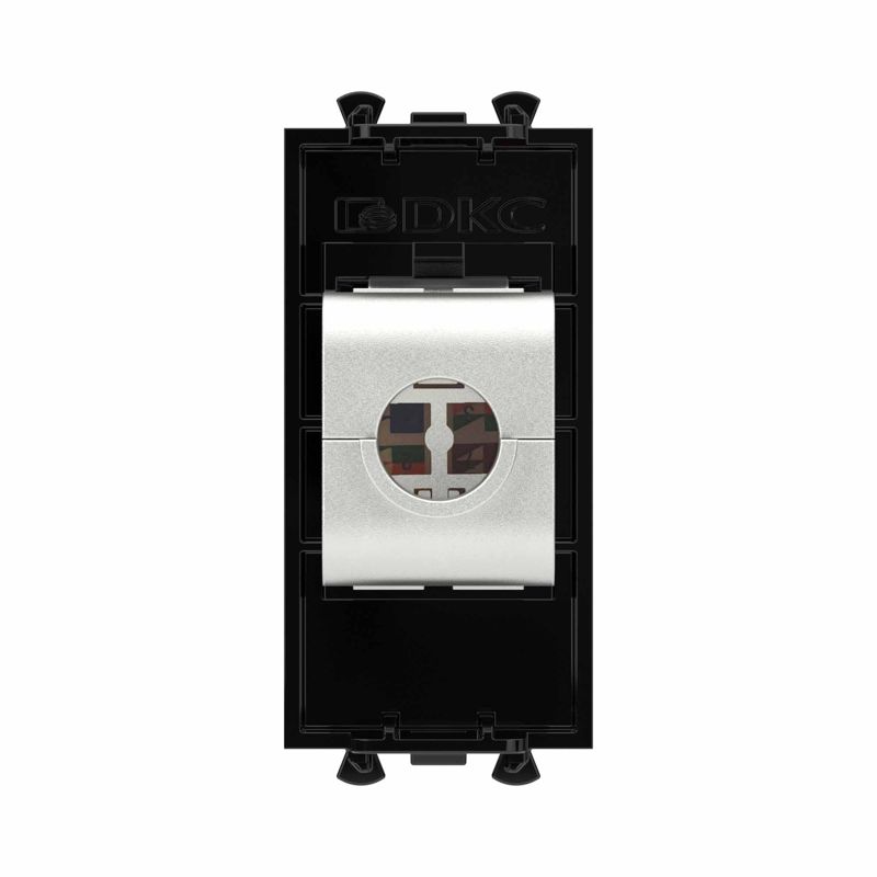  Розетка компьютерная 1мод. Avanti "Черный квадрат" RJ45 кат.6A без шторок экранир. модульная механизм DKC 4402771 фото в каталоге от BTSprom.by