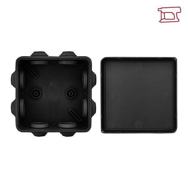  Коробка распаячная КМР-030-031 с крышкой наружная 85х85х40 8 мембранных вводов IP55 черн. EKF plc-kmr2-030-031-b фото в каталоге от BTSprom.by